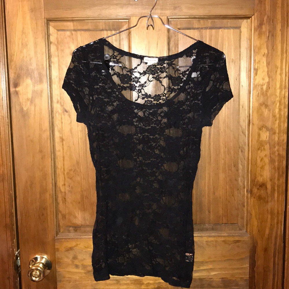 Black lace top